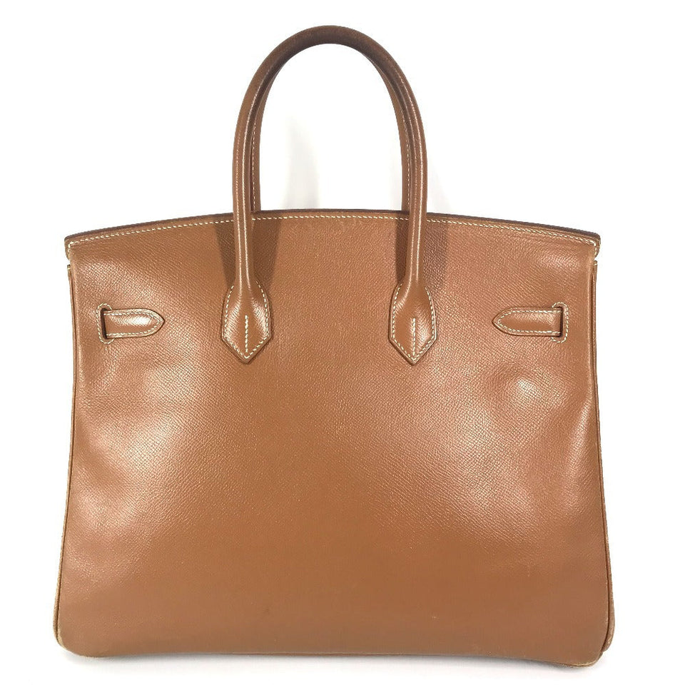 Hermes Handbag leather gold Tote Bag Birkin 35
