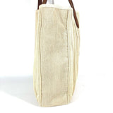 Hermes Shoulder Bag Leather / canvas beige Kabas Calicut