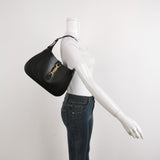 Gucci Jackie 1961 Black Leather Bag Small with Adjustable Strap