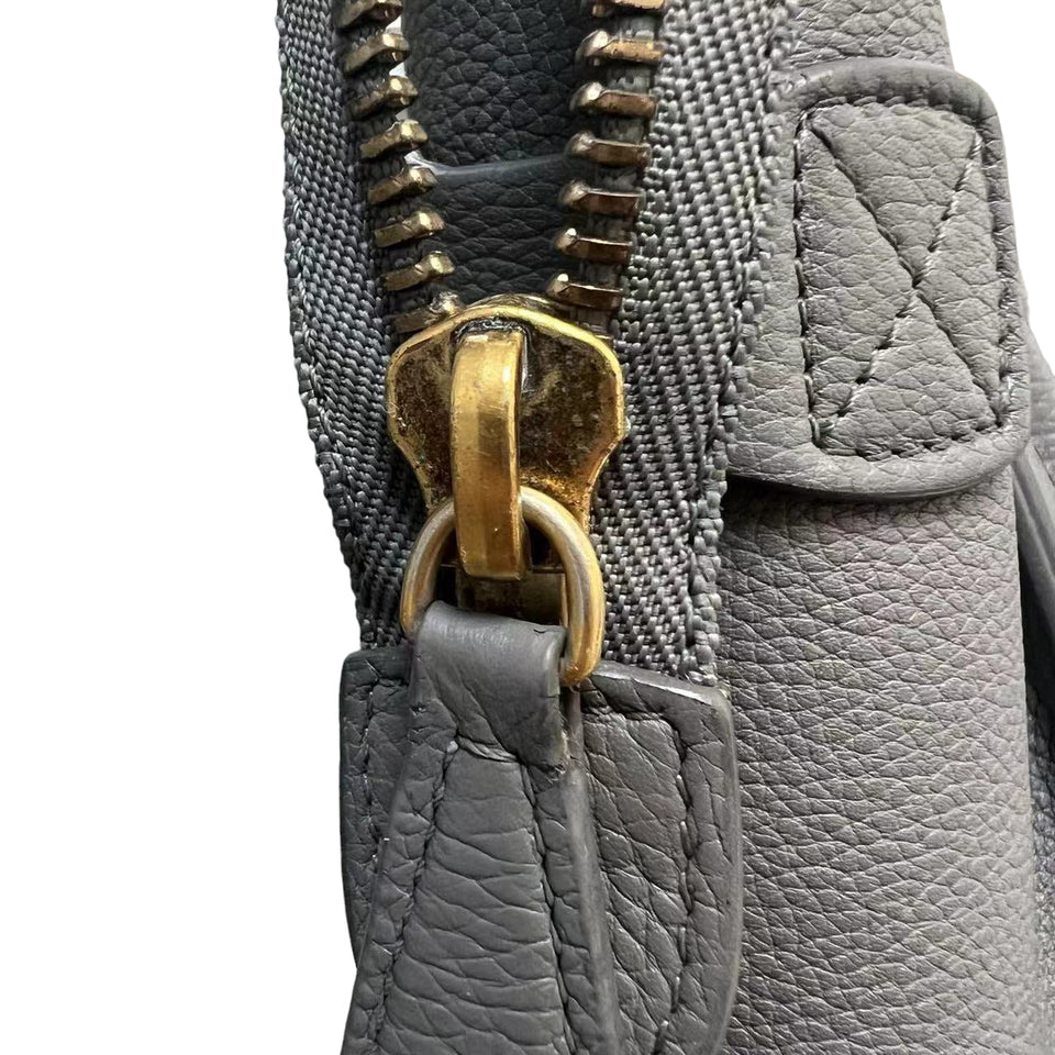 Luggage Micro Drummed Calfskin Grey GHW