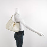 Gucci Jackie 1961 Small White Leather Bag with Adjustable Strap