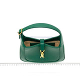 Gucci Jackie 1961 Mini Handbag in Green Leather with Adjustable Strap