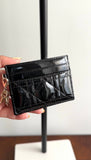 Christian Dior Black Patent Cannage  Holder