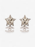 Chanel Star Drop CC Earrings Silver Base Metal