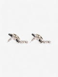 Chanel Star Drop CC Earrings Silver Base Metal