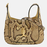 Gucci Jackie 1961 Mini Python-skin Leather Bag with Adjustable Strap Size Multicolor