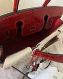 Hermes Birkin 30 Bag In Braise Shiny Niloticus with Palladium Hardware