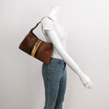 Gucci Jackie Vintage Medium Brown Leather Silver Hardware