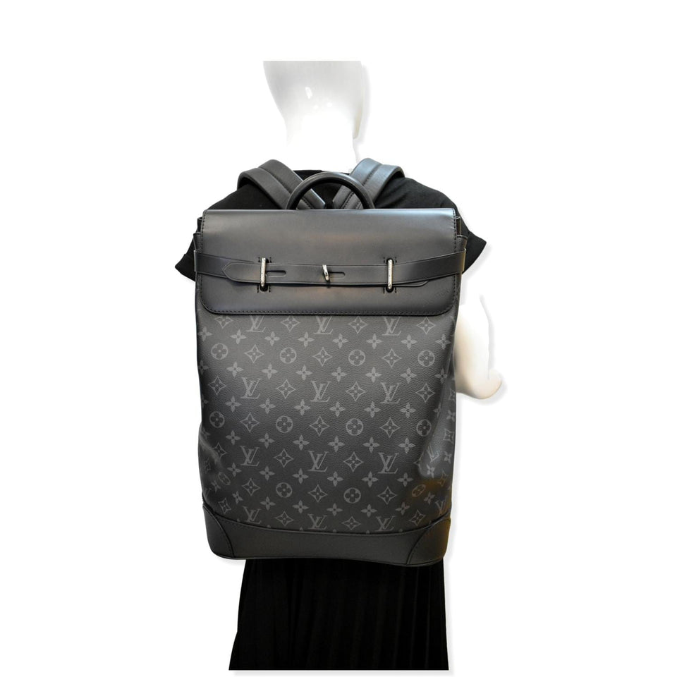 Louis Vuitton Steamer Monogram Eclipse Backpack Bag Black