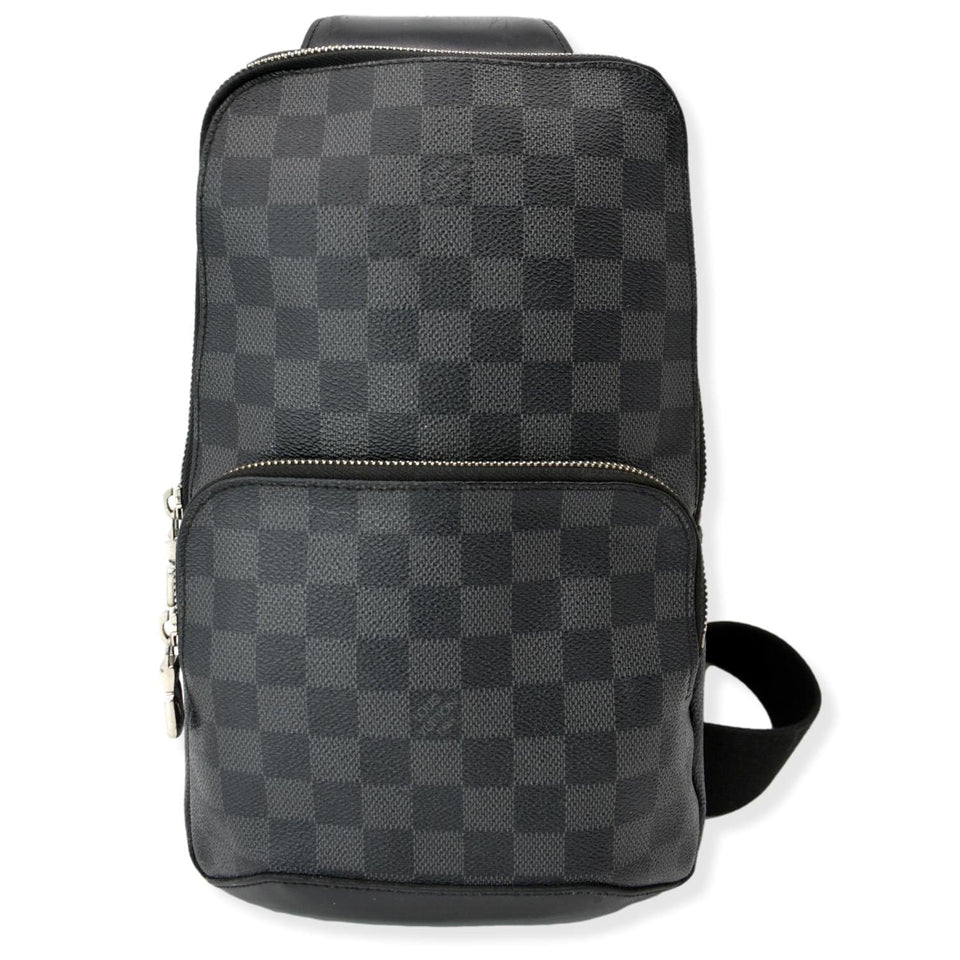Louis Vuitton Avenue Sling Damier Graphite Backpack Bag Black