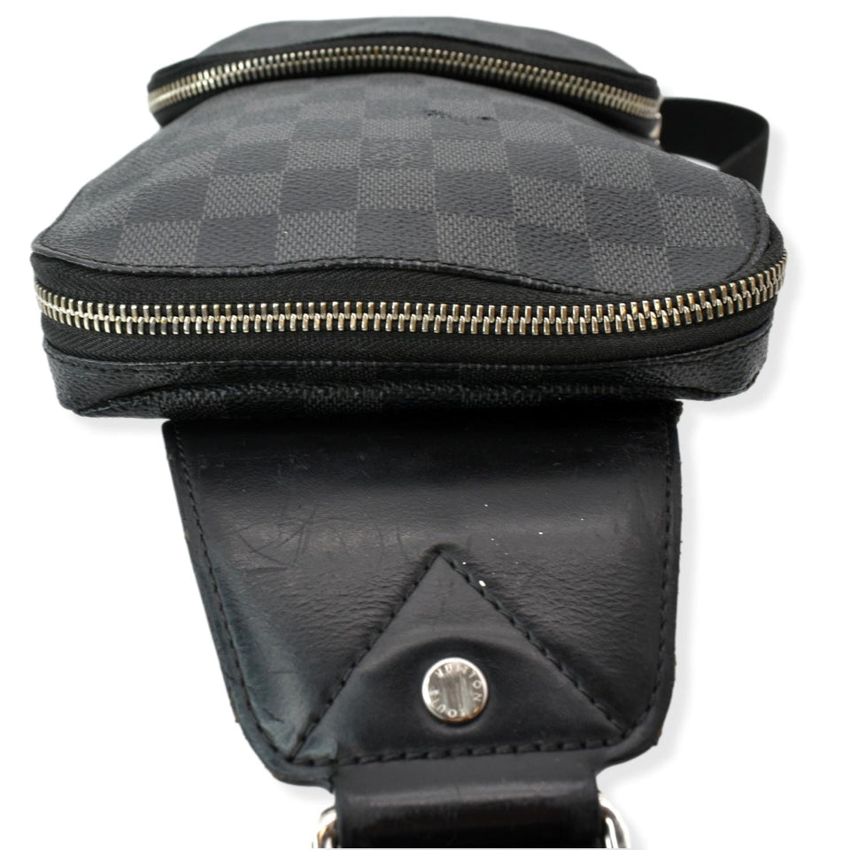 Louis Vuitton Avenue Sling Damier Graphite Backpack Bag Black