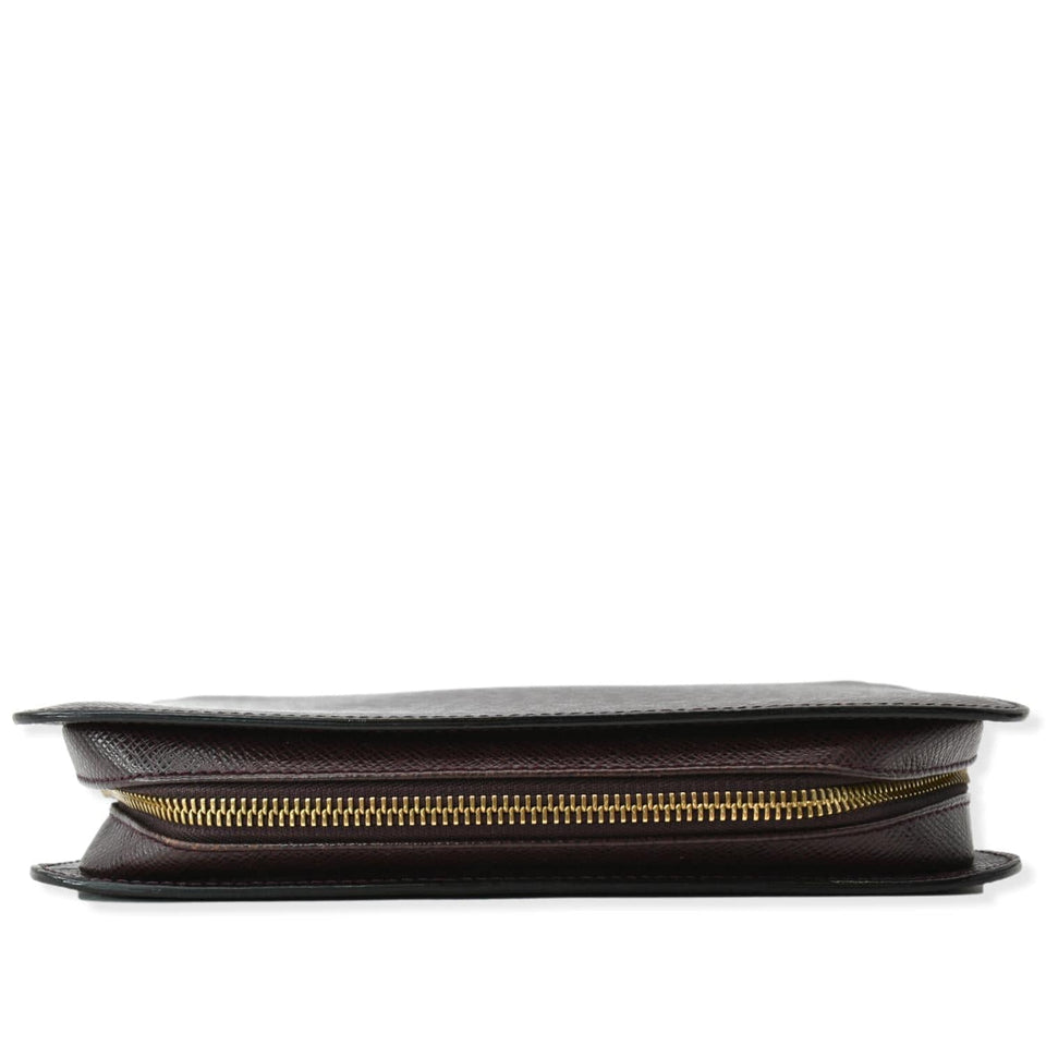 Louis Vuitton Orsay Taiga Leather Clutch Bag Purple