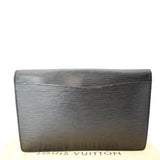 Louis Vuitton Montaigne Pochette Epi Leather Clutch Bag Black