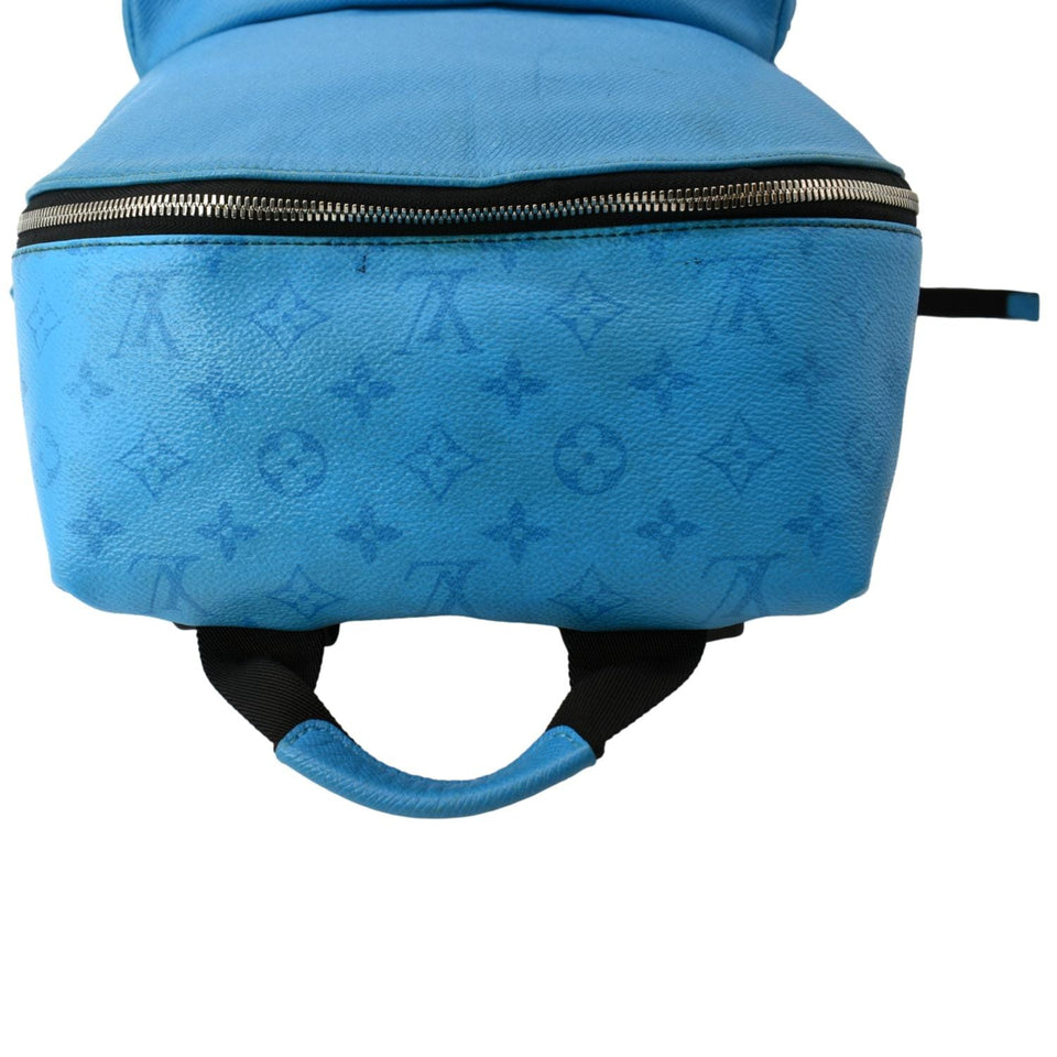 Louis Vuitton Discovery Monogram Leather Backpack Blue