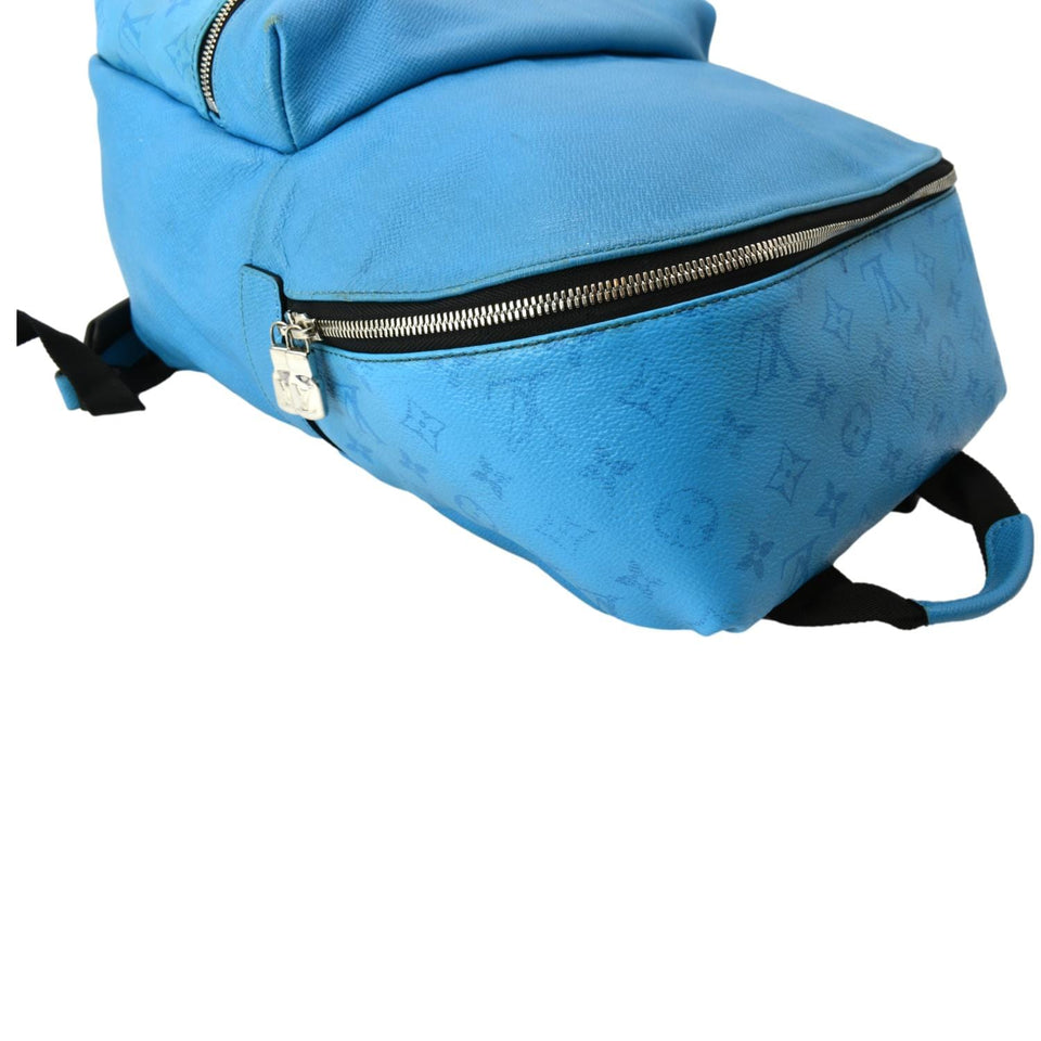 Louis Vuitton Discovery Monogram Leather Backpack Blue