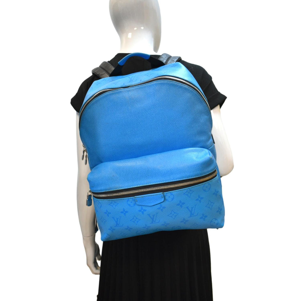Louis Vuitton Discovery Monogram Leather Backpack Blue