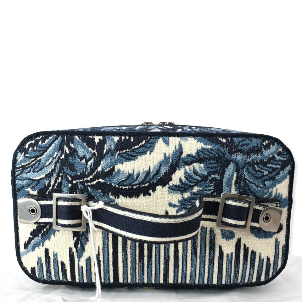 Christian Dior DiorTravel Oblique Embroidery Vanity Case Blue