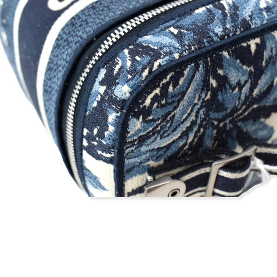 Christian Dior DiorTravel Oblique Embroidery Vanity Case Blue