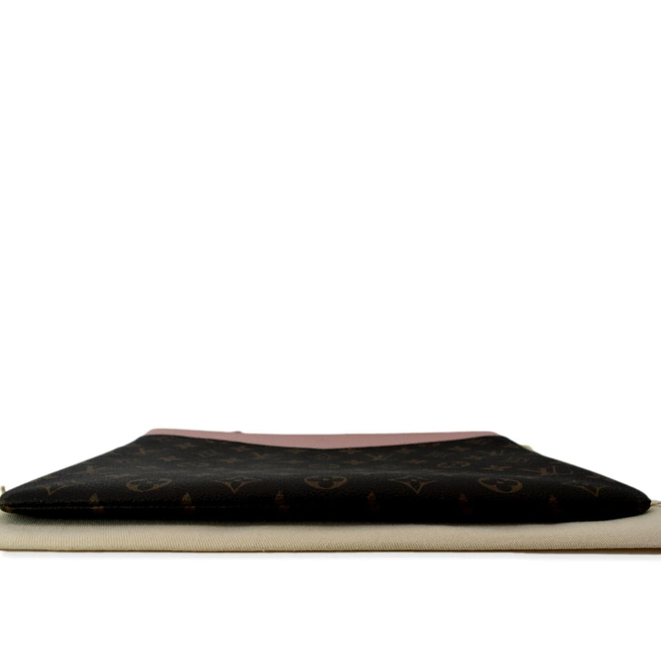 Louis Vuitton Daily Pouch Monogram Canvas Clutch Bag Rose Poudre