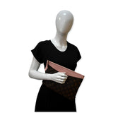 Louis Vuitton Daily Pouch Monogram Canvas Clutch Bag Rose Poudre