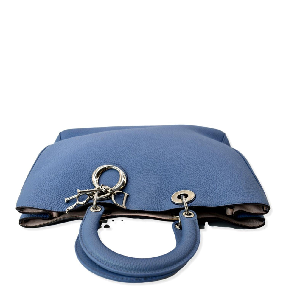 Christian Dior Large Diorissimo Leather Shoulder Bag Blue