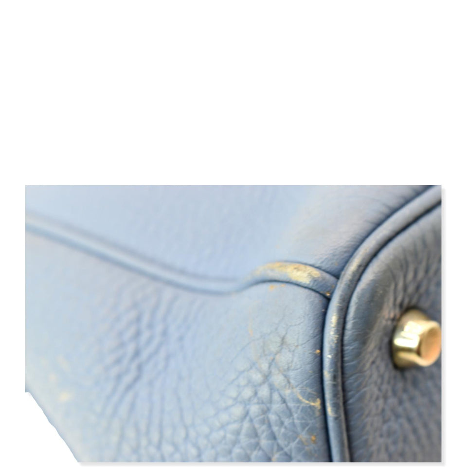 Christian Dior Large Diorissimo Leather Shoulder Bag Blue