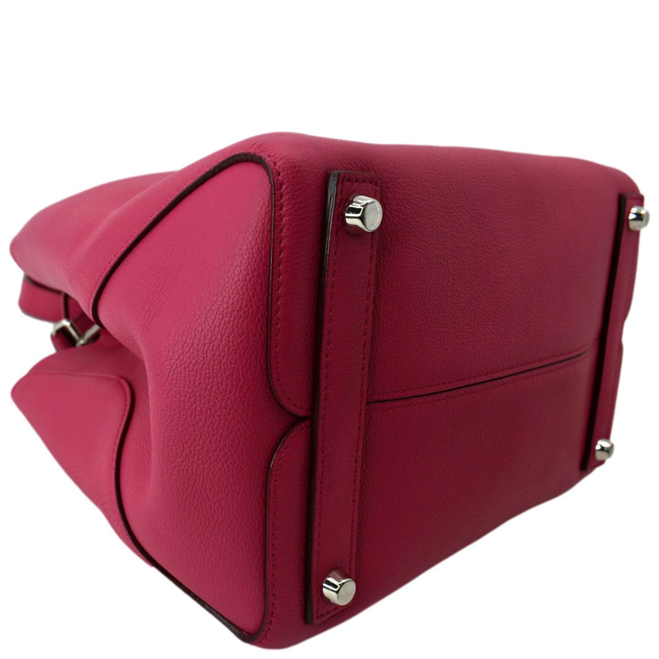 Christian Dior Open Bar Grained Leather Tote Bag Pink