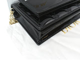 Christian Dior The Lady Dior Leather Chain Pouch Bag Black