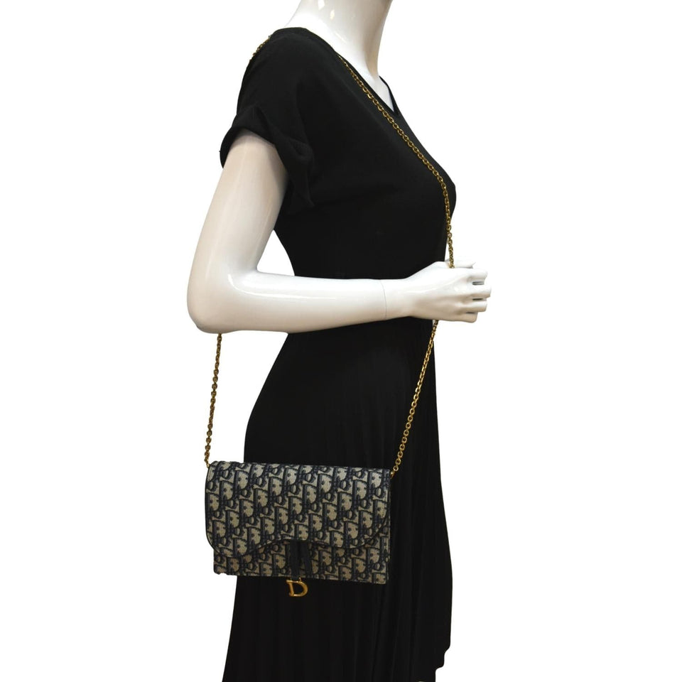 Christian Dior Saddle Oblique Jacquard Pouch Crossbody Bag Multicolor