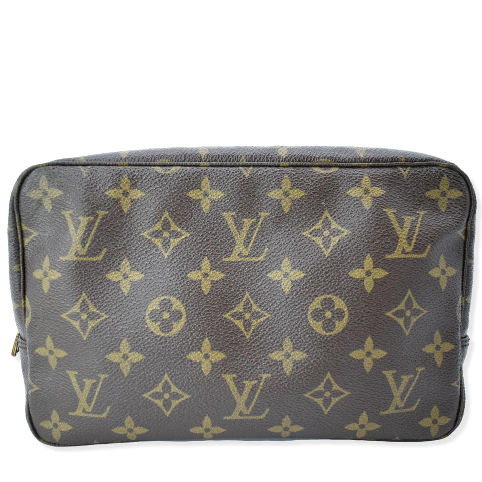 Louis Vuitton Monogram Canvas Trousse Toilette 28 Clutch Brown