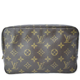 Louis Vuitton Monogram Canvas Trousse Toilette 28 Clutch Brown