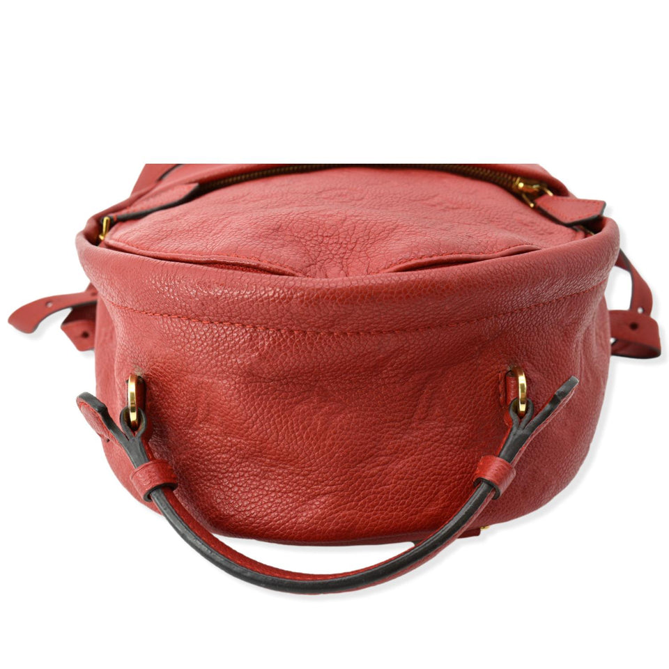 Louis Vuitton Sorbonne Monogram Empreinte Leather Backpack Red