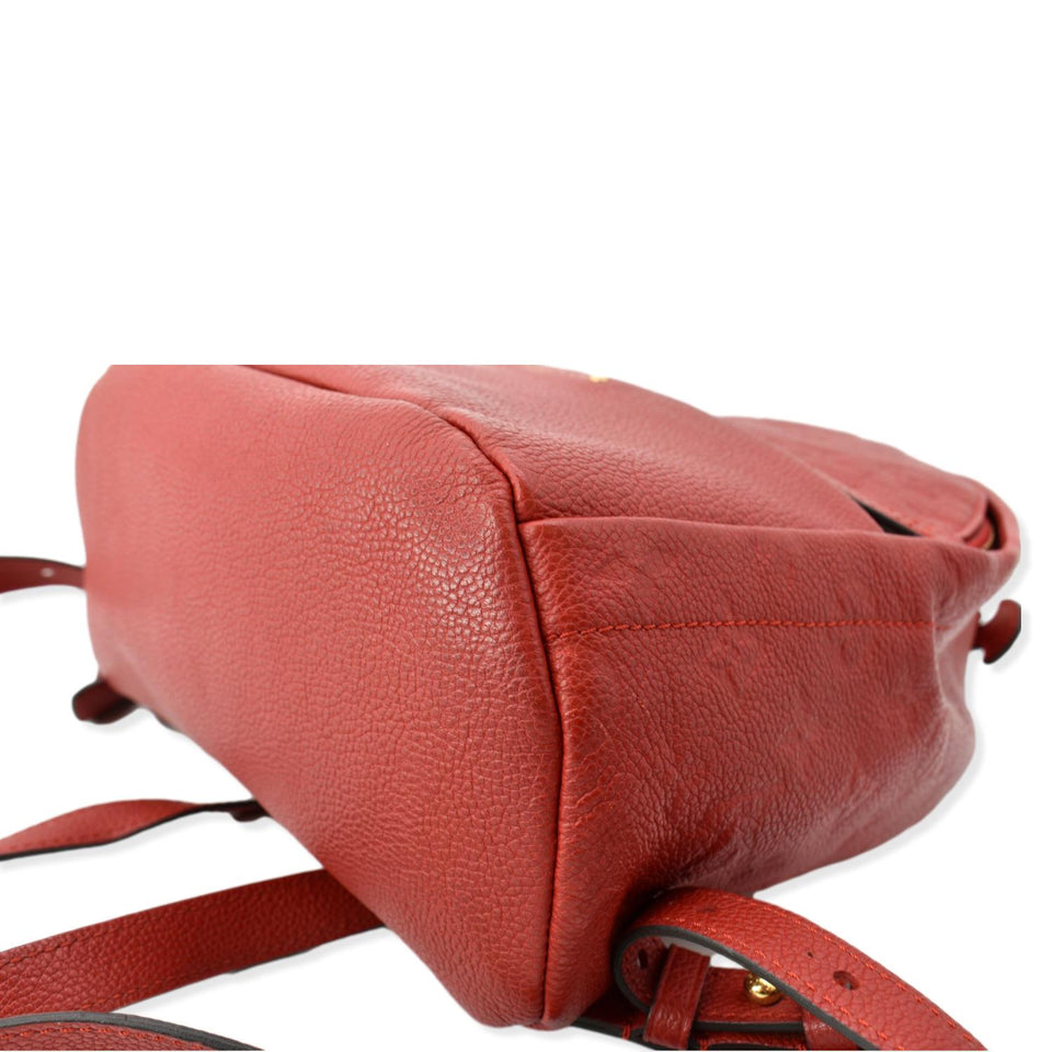 Louis Vuitton Sorbonne Monogram Empreinte Leather Backpack Red