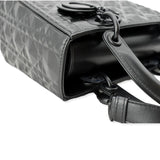 Christian Dior Medium Black Lady Dior Cannage Calfskin Shoulder Bag Black
