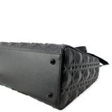 Christian Dior Medium Black Lady Dior Cannage Calfskin Shoulder Bag Black