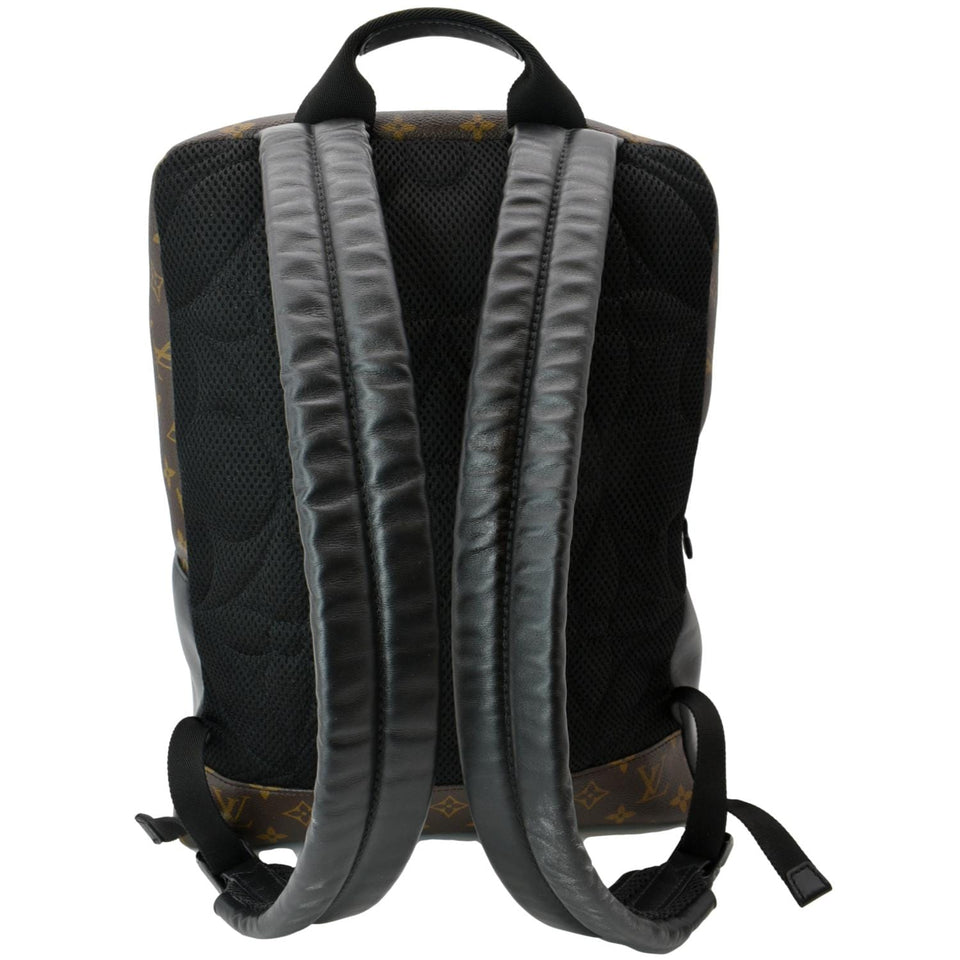 Louis Vuitton Dean Monogram Macassar Canvas Backpack Bag Black