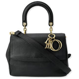 Christian Dior Be Dior Small Leather Flap Shoulder Bag Black