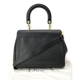 Christian Dior Be Dior Small Leather Flap Shoulder Bag Black