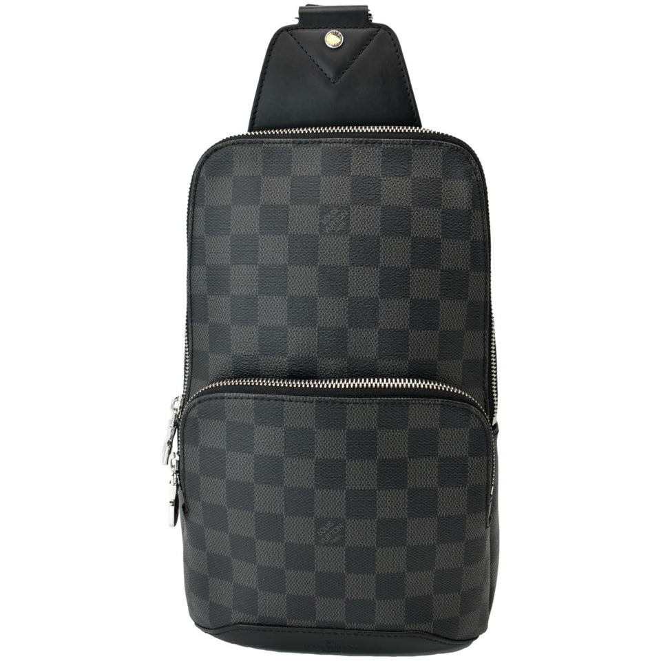 Louis Vuitton Avenue Sling Damier Graphite Backpack Bag Black