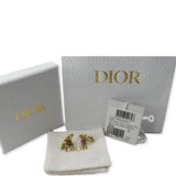 Christian Dior La Petite Tribale Metal Resin Pearls Earrings Gold
