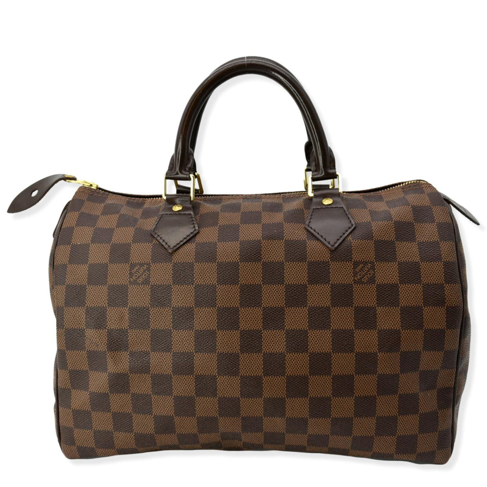 Louis Vuitton Damier Ebene Satchel Bag Brown