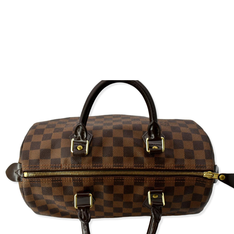 Louis Vuitton Damier Ebene Satchel Bag Brown