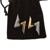 Louis Vuitton Crystal Volt Earrings Gold