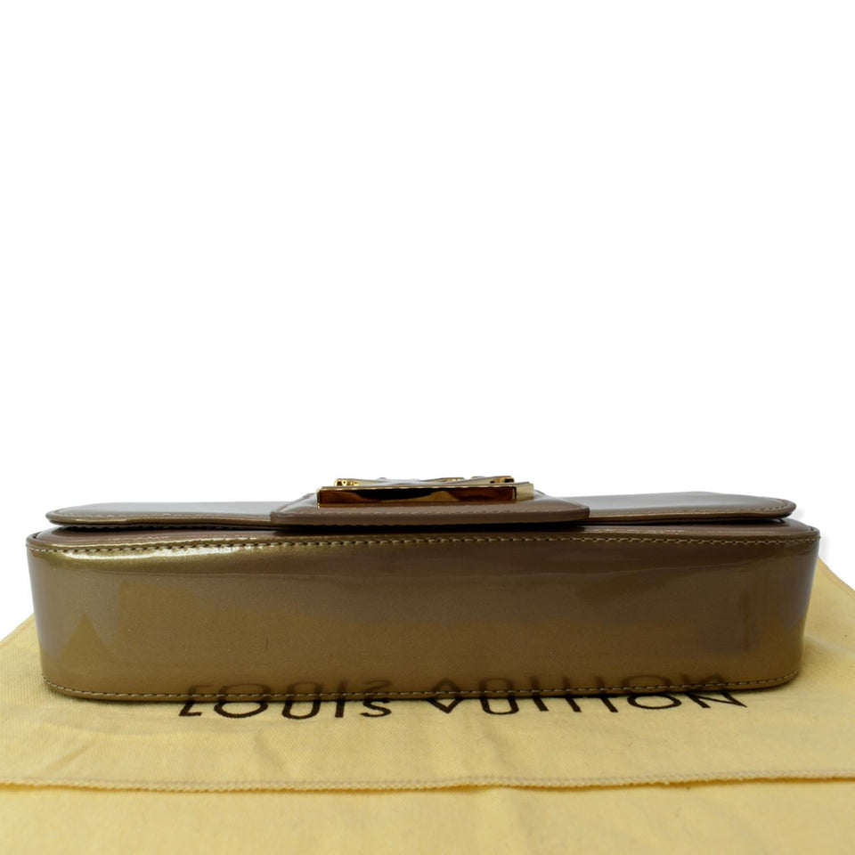 Louis Vuitton Sobe Pochette Vernis Leather Clutch Bag Bronze