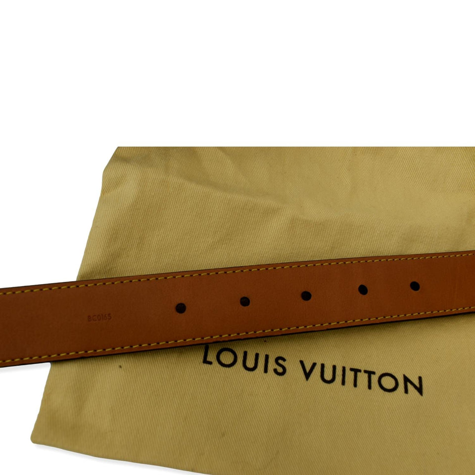 Louis Vuitton Essential V Damier Ebene Belt Brown