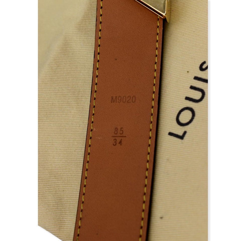 Louis Vuitton Essential V Damier Ebene Belt Brown