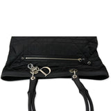 Christian Dior Quilted Satin Tote Bag Black