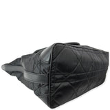 Christian Dior Quilted Satin Tote Bag Black
