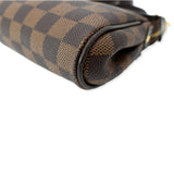 Louis Vuitton Eva Pochette Damier Ebene Clutch Crossbody Bag Brown