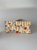 Christian Dior Beige Floral Embroidered Canvas Book Tote Medium